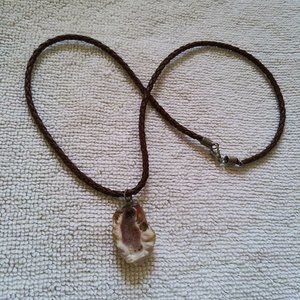 **SALE, SALE** Natural Light Brown & Gray Agate Necklace